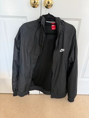 Nike Black Hooded Windbreaker Jacket